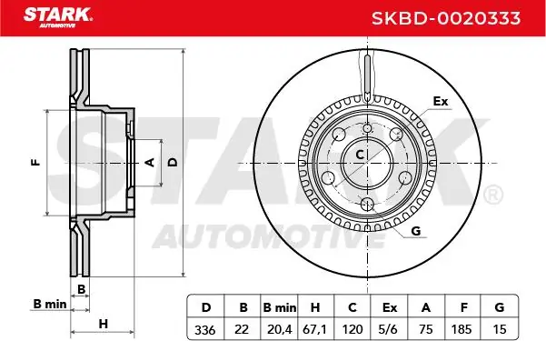 Stark féktárcsa - SKBD-0020333 - TothCarparts