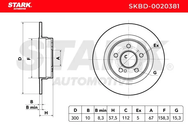 Stark féktárcsa - SKBD-0020381 - TothCarparts