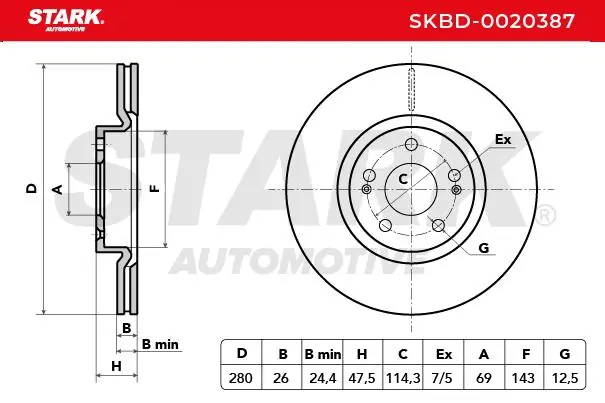 Stark féktárcsa - SKBD-0020387 - TothCarparts