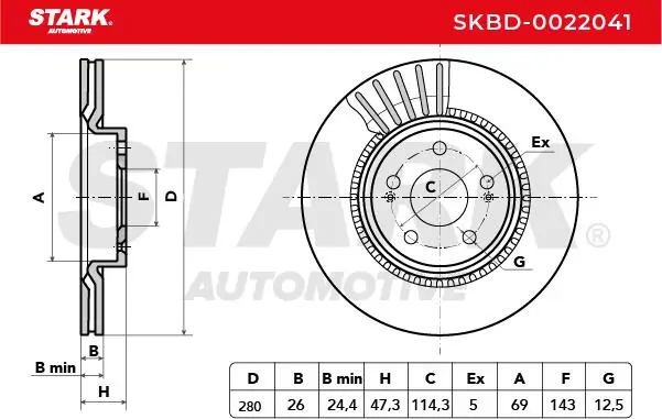 Stark féktárcsa - SKBD-0022041 - TothCarparts