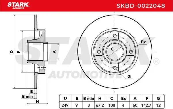Stark féktárcsa - SKBD-0022048 - TothCarparts