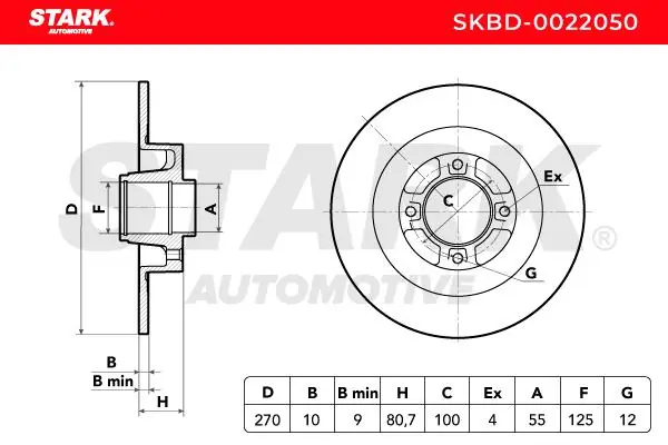 Stark féktárcsa - SKBD-0022050 - TothCarparts