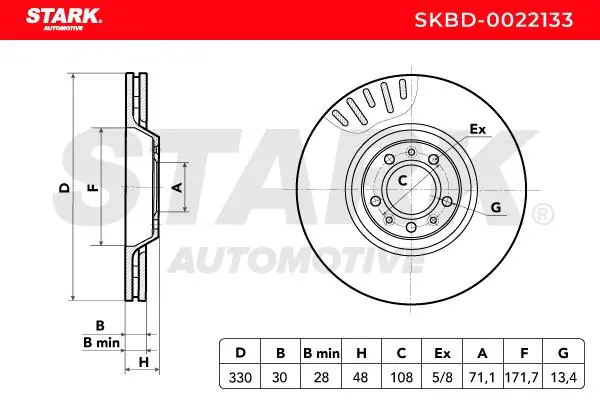 Stark féktárcsa - SKBD-0022133 - TothCarparts