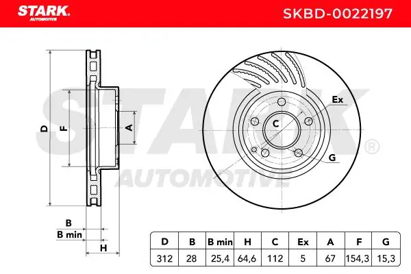 Stark féktárcsa - SKBD-0022197 - TothCarparts