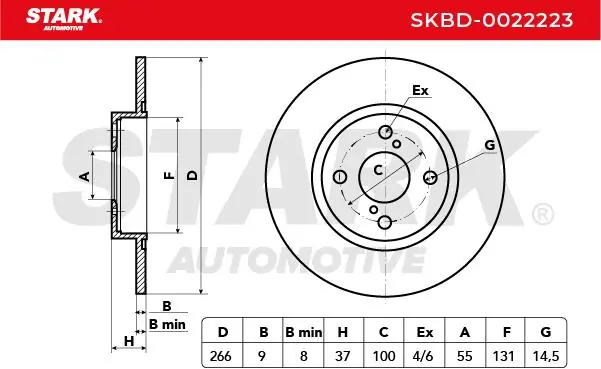 Stark féktárcsa - SKBD-0022223 - TothCarparts
