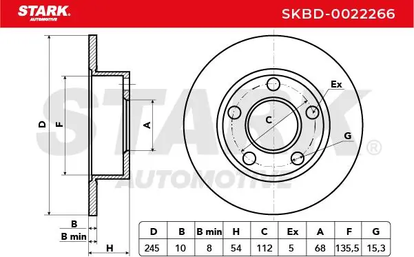 Stark féktárcsa - SKBD-0022266 - TothCarparts