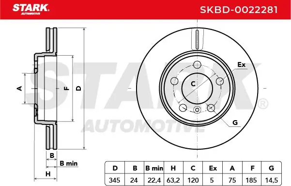 Stark féktárcsa - SKBD-0022281 - TothCarparts