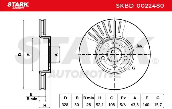 Stark féktárcsa - SKBD-0022480 - TothCarparts