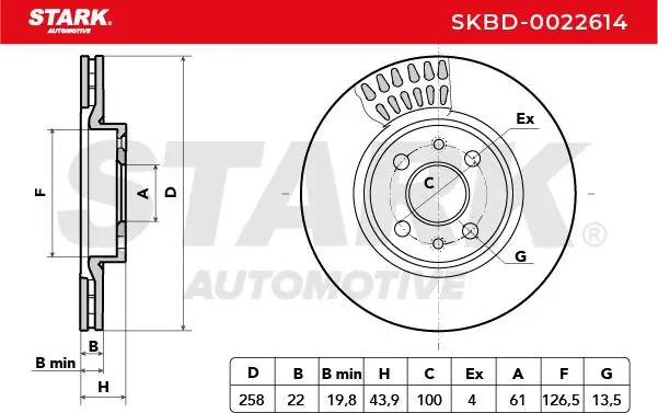 Stark féktárcsa - SKBD-0022614 - TothCarparts