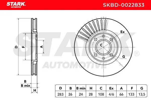 Stark féktárcsa - SKBD-0022833 - TothCarparts