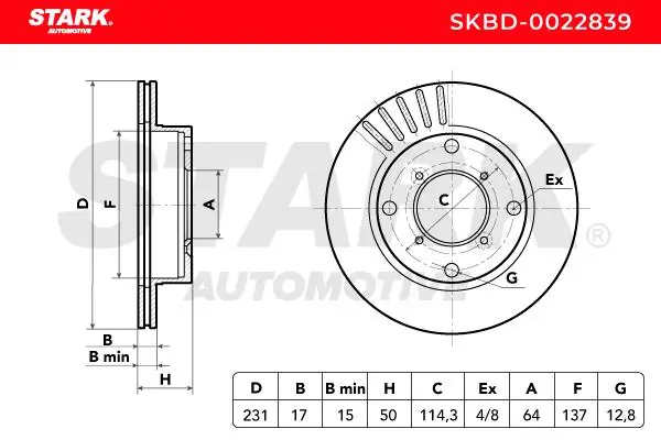 Stark féktárcsa - SKBD-0022839 - TothCarparts