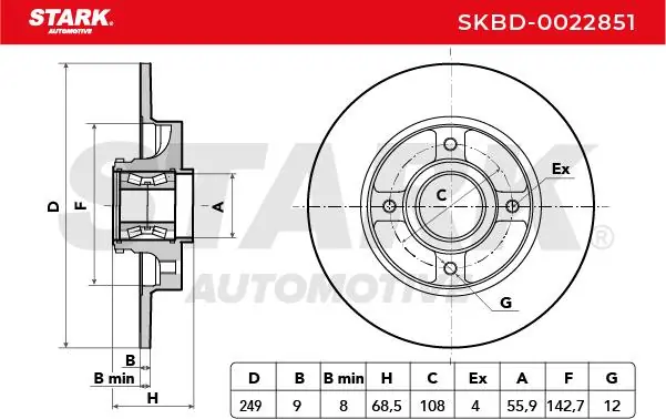 Stark féktárcsa - SKBD-0022851 - TothCarparts