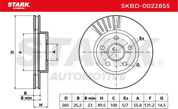 Stark féktárcsa - SKBD-0022855 - TothCarparts