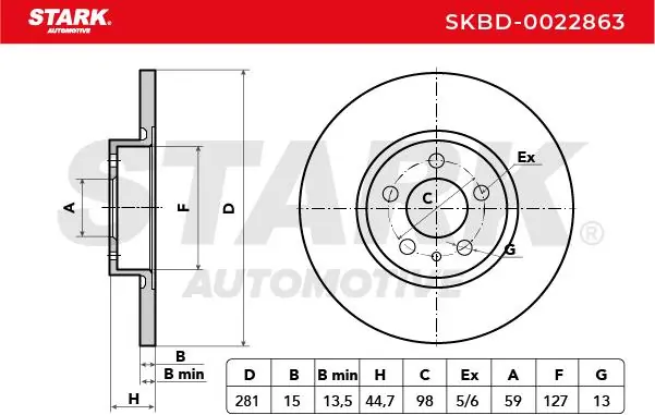 Stark féktárcsa - SKBD-0022863 - TothCarparts