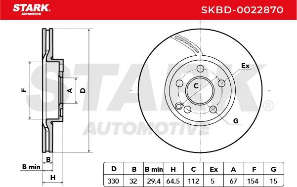 Stark féktárcsa - SKBD-0022870 - TothCarparts