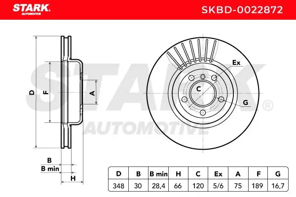 Stark féktárcsa - SKBD-0022872 - TothCarparts