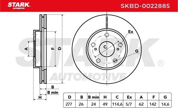 Stark féktárcsa - SKBD-0022885 - TothCarparts