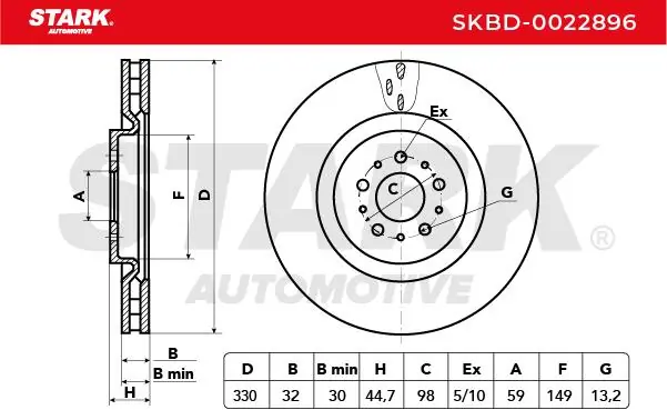 Stark féktárcsa - SKBD-0022896 - TothCarparts