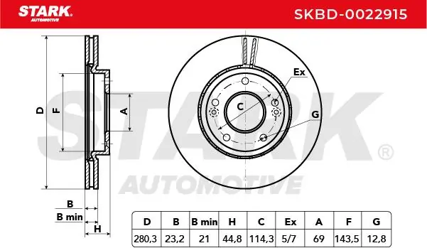 Stark féktárcsa - SKBD-0022915 - TothCarparts