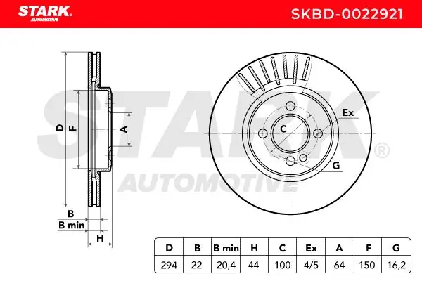 Stark féktárcsa - SKBD-0022921 - TothCarparts