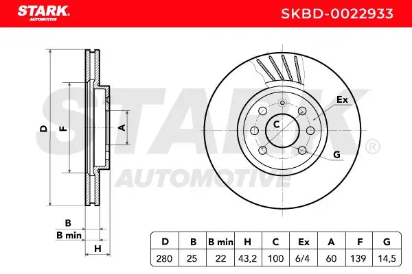 Stark féktárcsa - SKBD-0022933 - TothCarparts