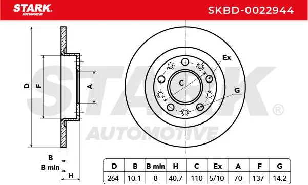 Stark féktárcsa - SKBD-0022944 - TothCarparts