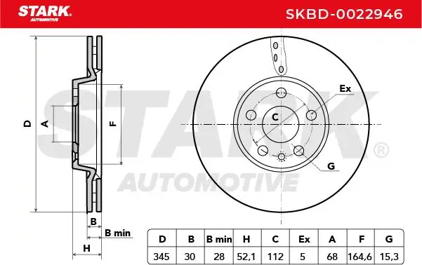Stark féktárcsa - SKBD-0022946 - TothCarparts
