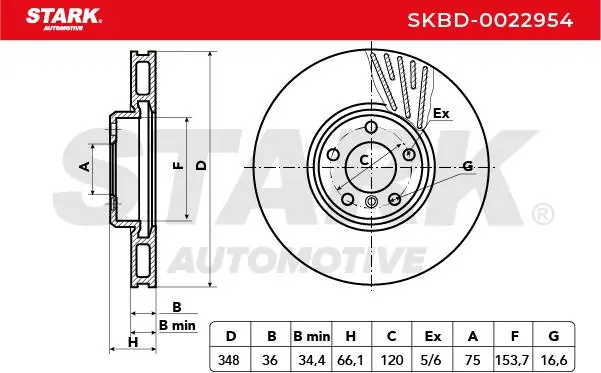 Stark féktárcsa - SKBD-0022954 - TothCarparts