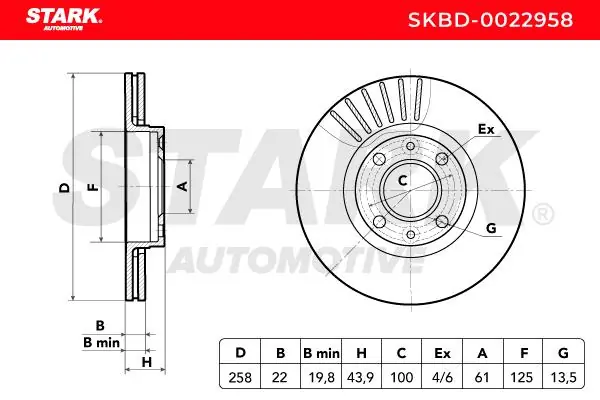 Stark féktárcsa - SKBD-0022958 - TothCarparts