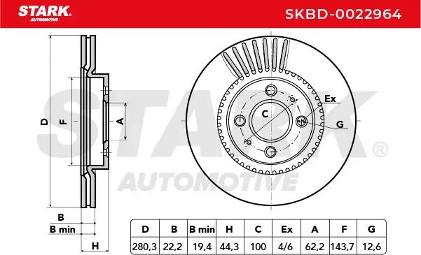 Stark féktárcsa - SKBD-0022964 - TothCarparts