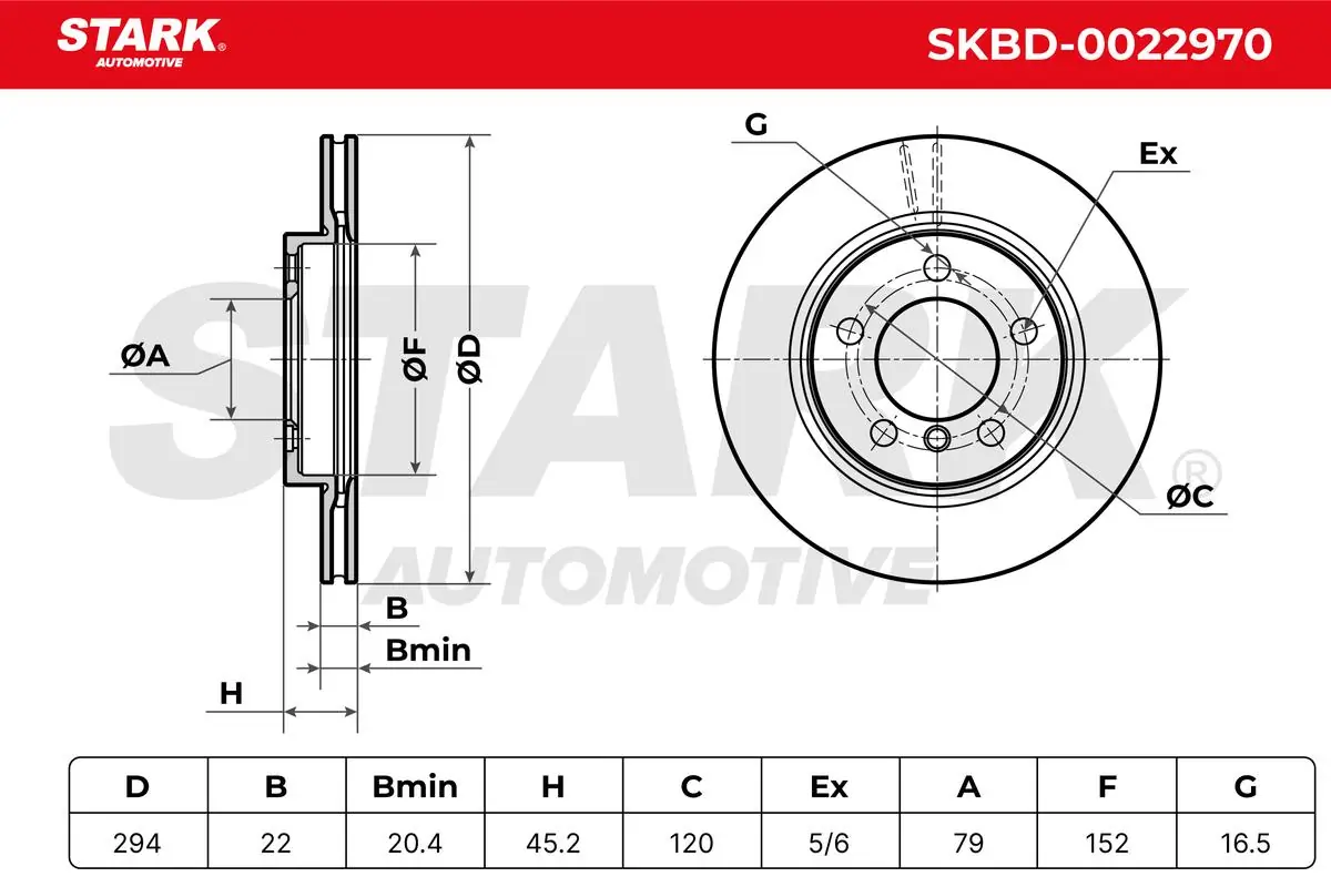Stark féktárcsa - SKBD-0022970 - TothCarparts
