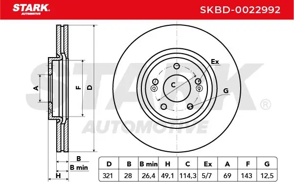 Stark féktárcsa - SKBD-0022992 - TothCarparts