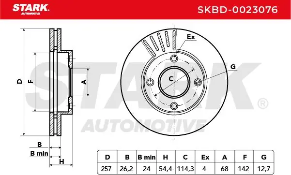 Stark féktárcsa - SKBD-0023076 - TothCarparts
