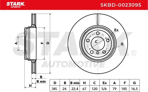 Stark féktárcsa - SKBD-0023095 - TothCarparts