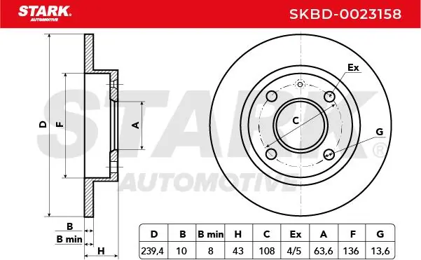 Stark féktárcsa - SKBD-0023158 - TothCarparts