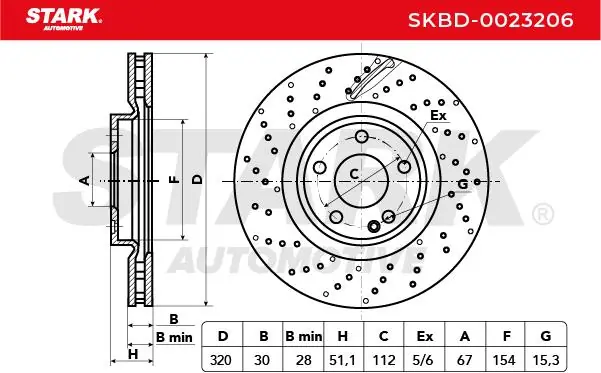 Stark féktárcsa - SKBD-0023206 - TothCarparts