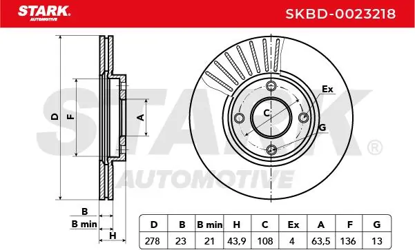 Stark féktárcsa - SKBD-0023218 - TothCarparts