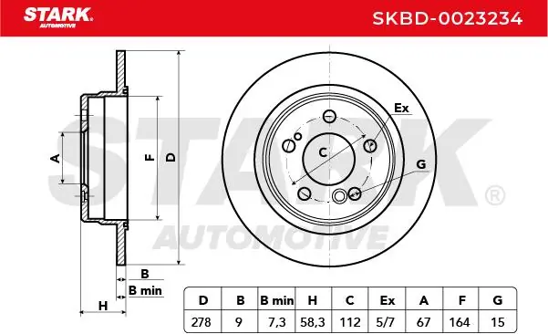 Stark féktárcsa - SKBD-0023234 - TothCarparts