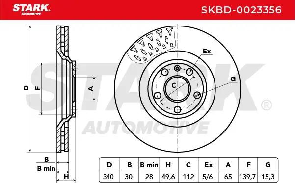 Stark féktárcsa - SKBD-0023356 - TothCarparts