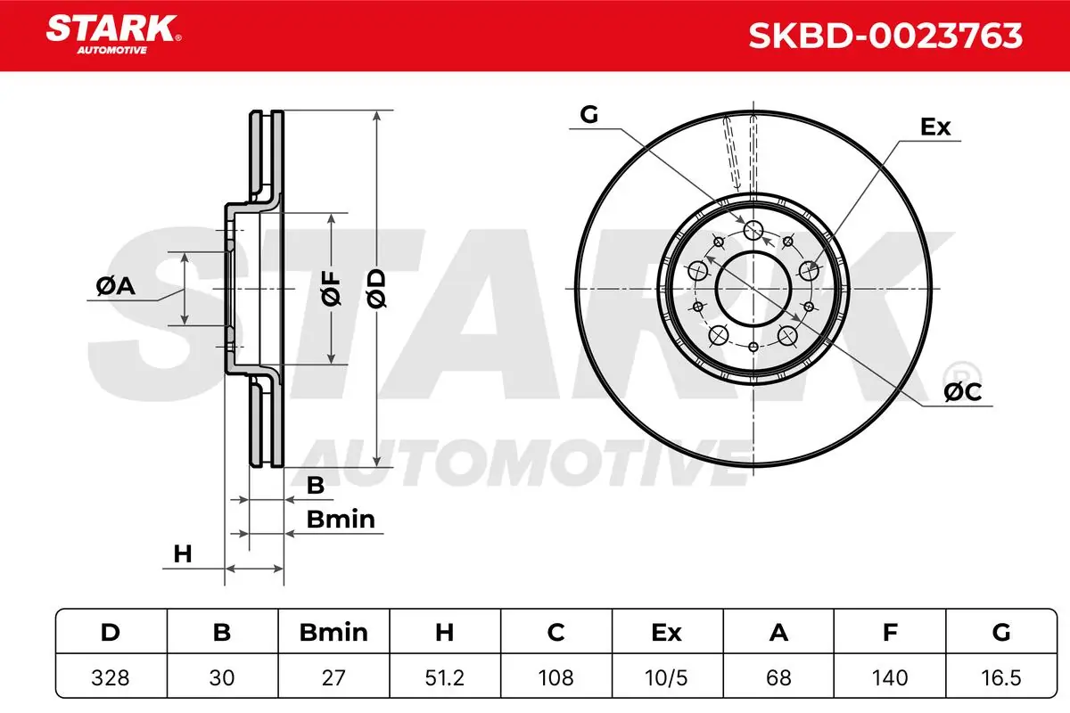 Stark féktárcsa - SKBD-0023763 - TothCarparts