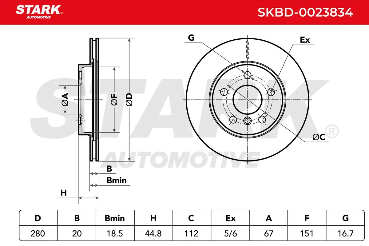 Stark féktárcsa - SKBD-0023834 - TothCarparts