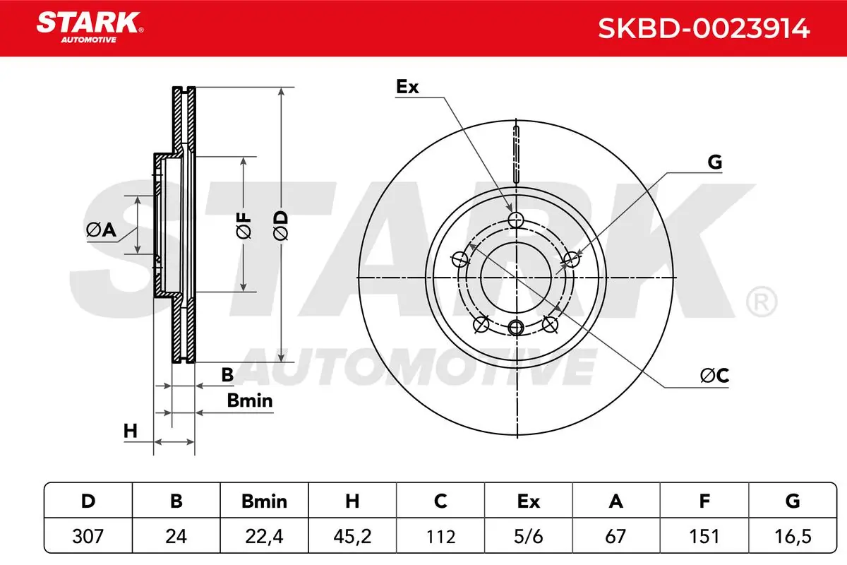 Stark féktárcsa - SKBD-0023914 - TothCarparts