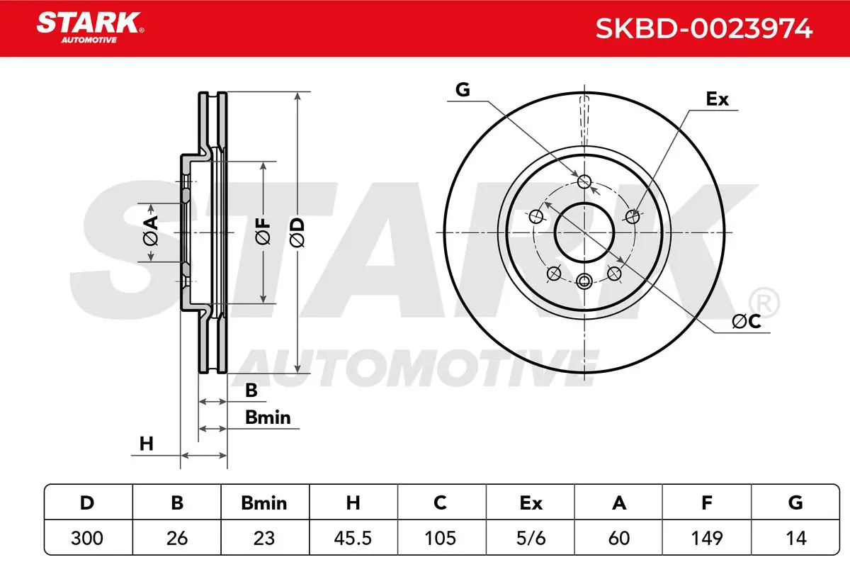Stark féktárcsa - SKBD-0023974 - TothCarparts