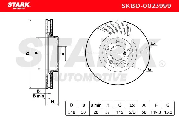 Stark féktárcsa - SKBD-0023999 - TothCarparts
