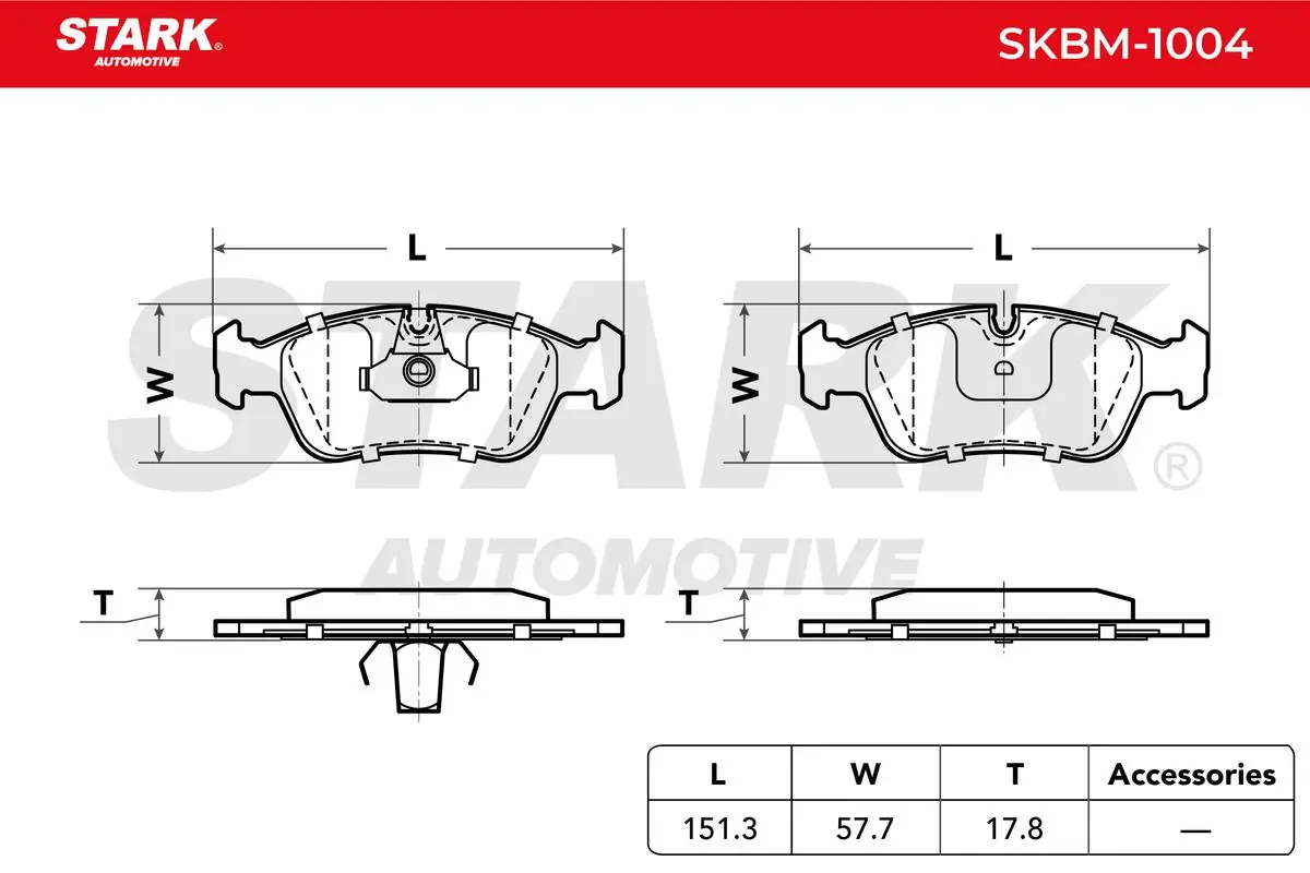 Stark fékbetétkészlet, tárcsafék - SKBM-1004 - TothCarparts