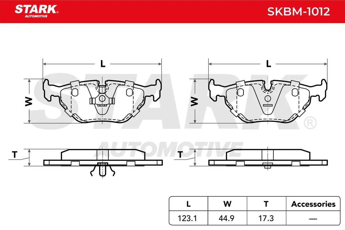 Stark fékbetétkészlet, tárcsafék - SKBM-1012 - TothCarparts