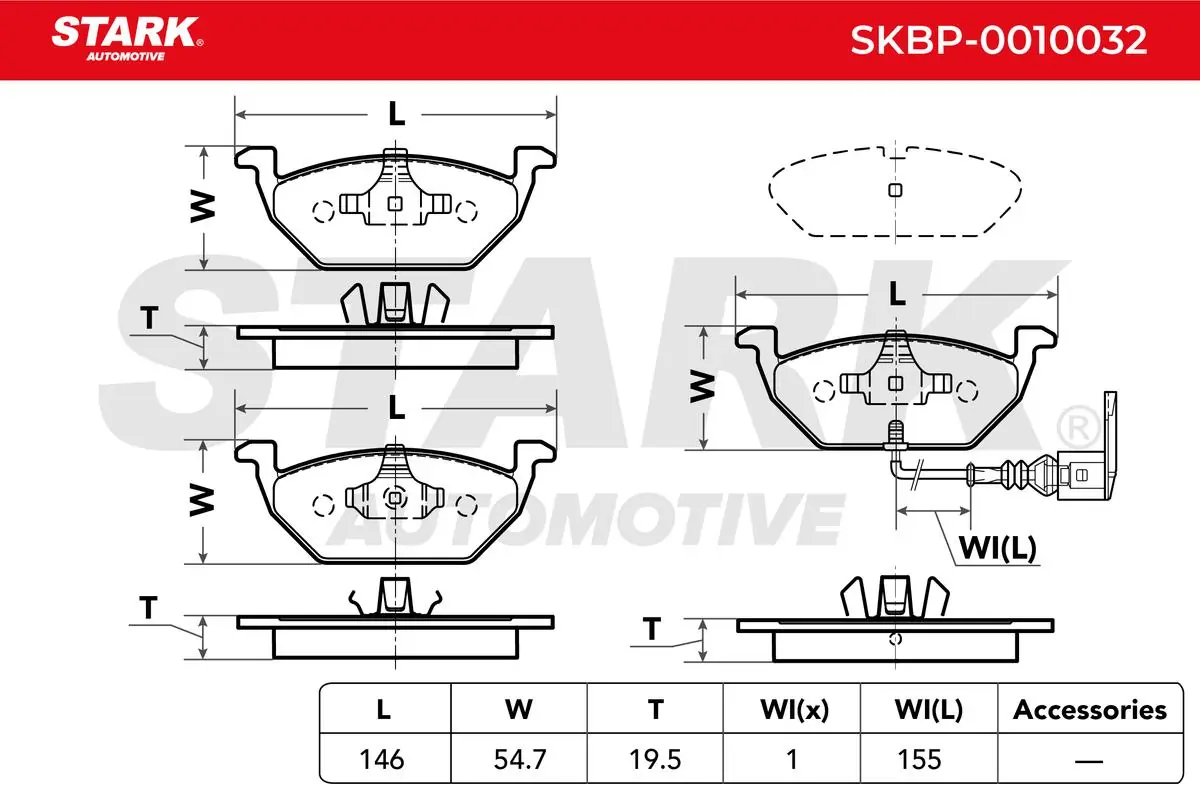 Stark fékbetétkészlet, tárcsafék - SKBP-0010032 - TothCarparts
