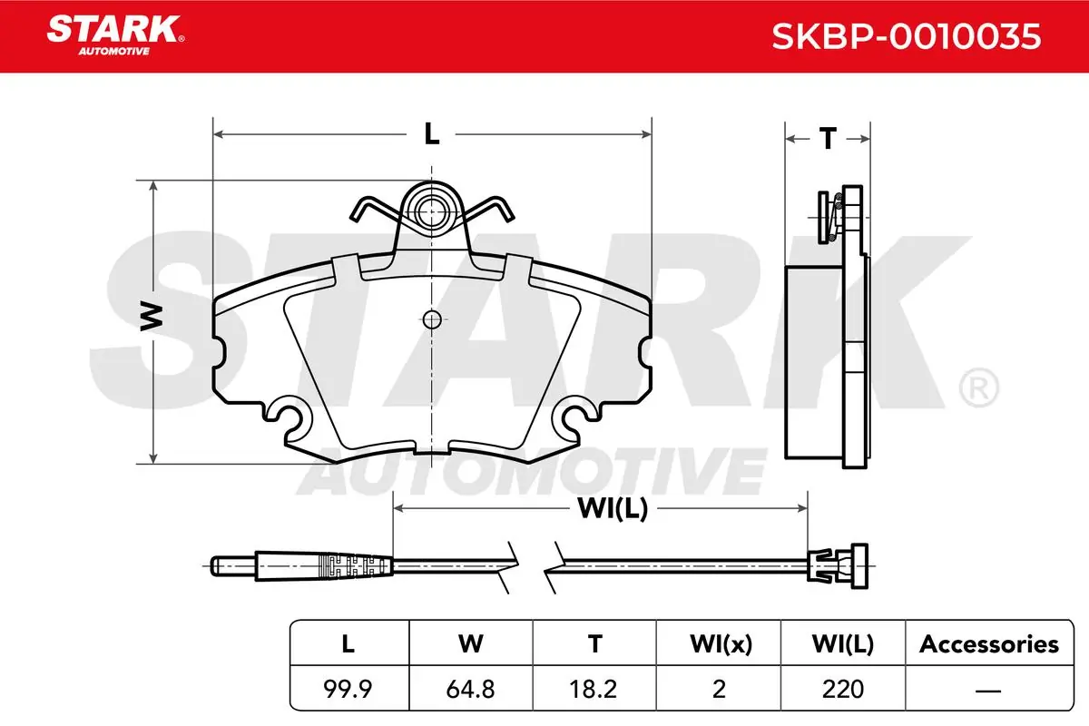 Stark fékbetétkészlet, tárcsafék - SKBP-0010035 - TothCarparts