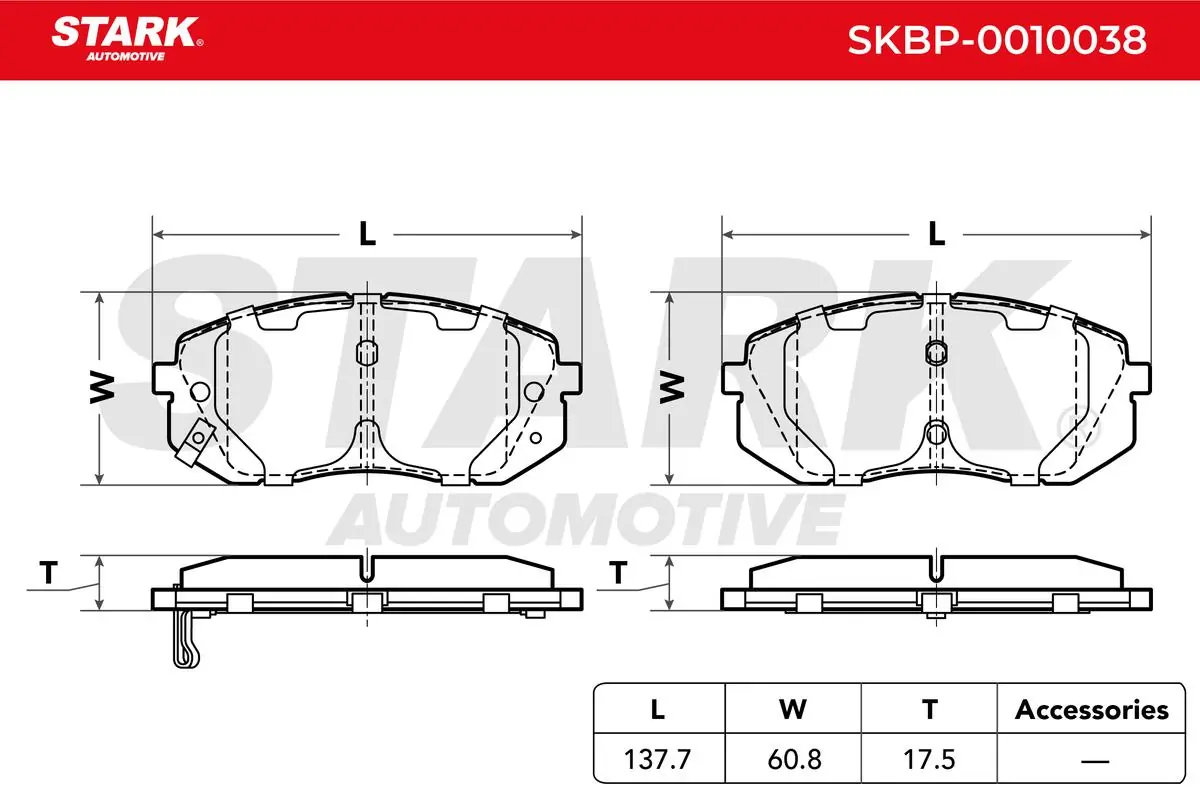 Stark fékbetétkészlet, tárcsafék - SKBP-0010038 - TothCarparts