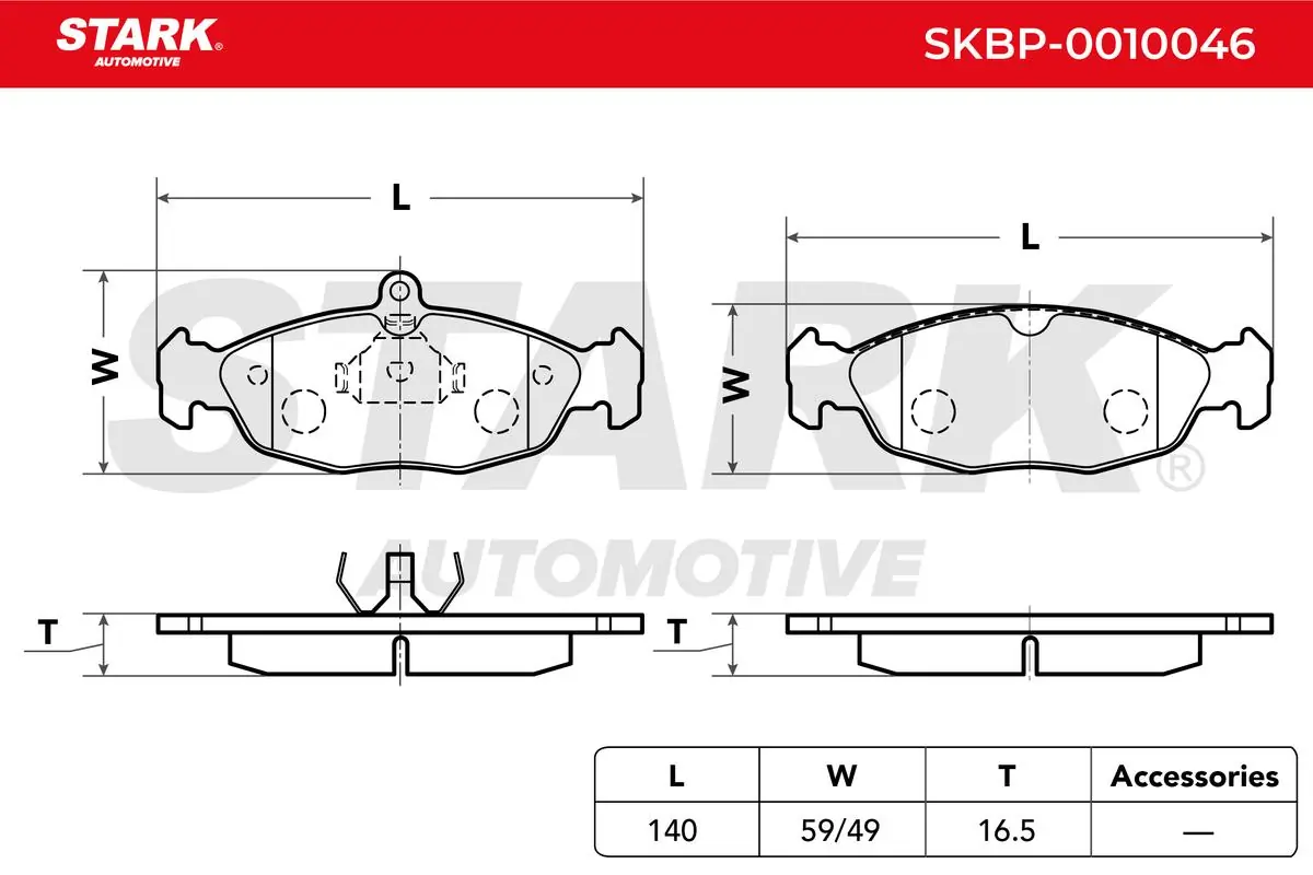 Stark fékbetétkészlet, tárcsafék - SKBP-0010046 - TothCarparts